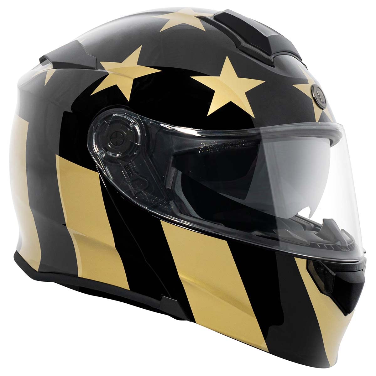 TORC T28B Bluetooth Integrated Motorcycle Helmet (Gold Star) - XS