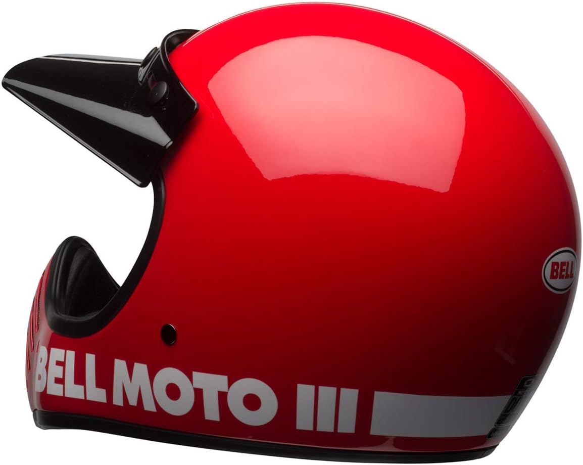 Bell Moto-3 Cruiser Motorcycle Helmet (Classic Gloss Red) - Large