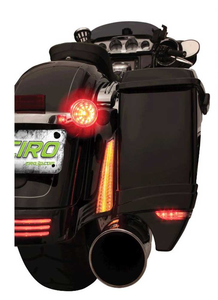 Ciro LED Filler Panel Lights for '14-up Harley Street Glide & Road Glide (Black)