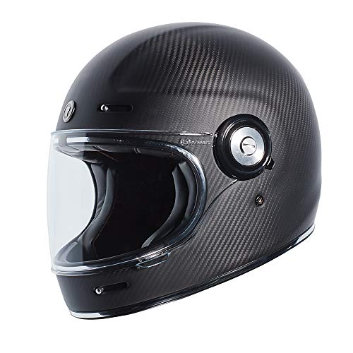 TORC T1 Retro Motorcycle Helmet (Carbon Fiber Matte Black) - XXL