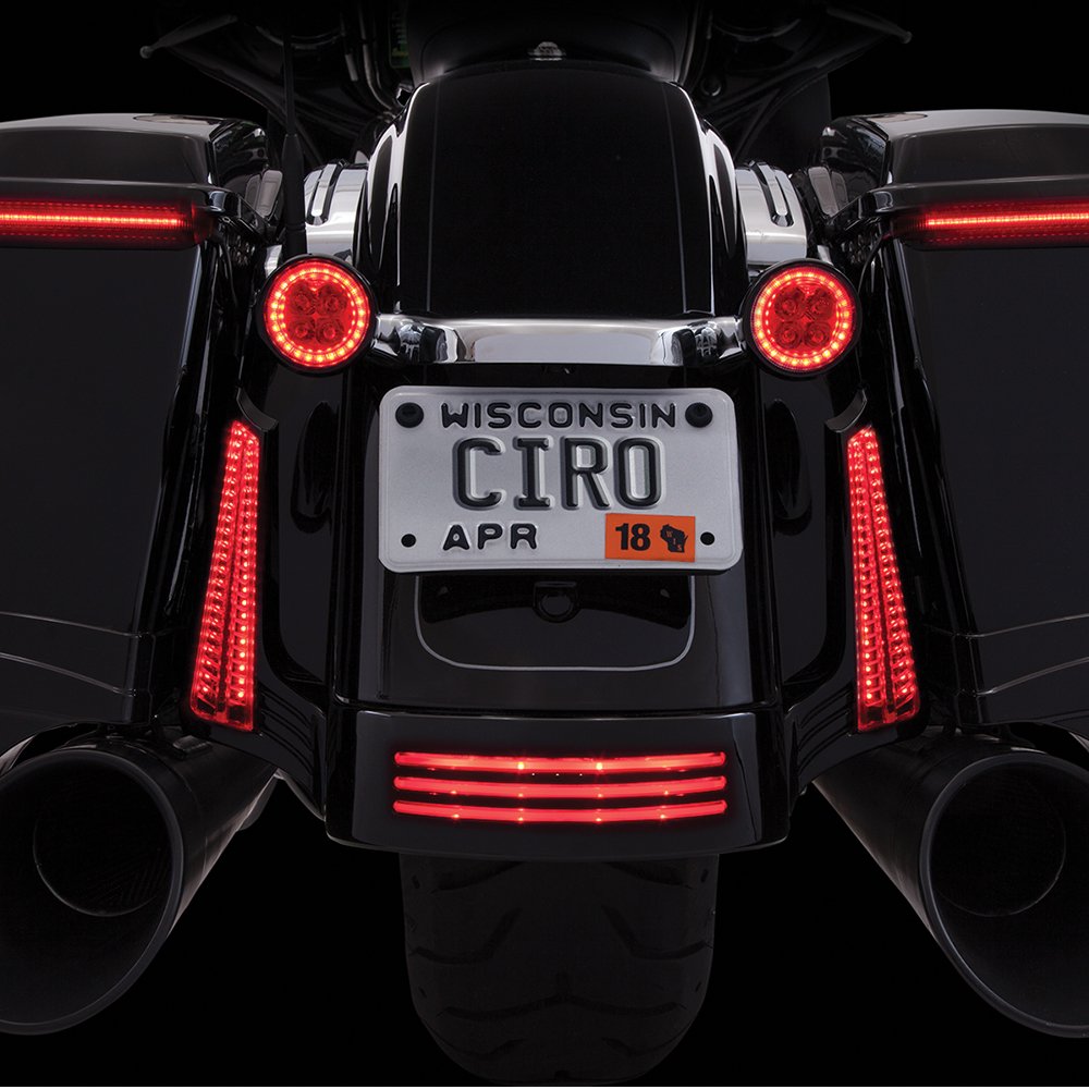 Ciro Fang® Rear LED Signal Light Inserts (Chrome w/ Clear Lens)