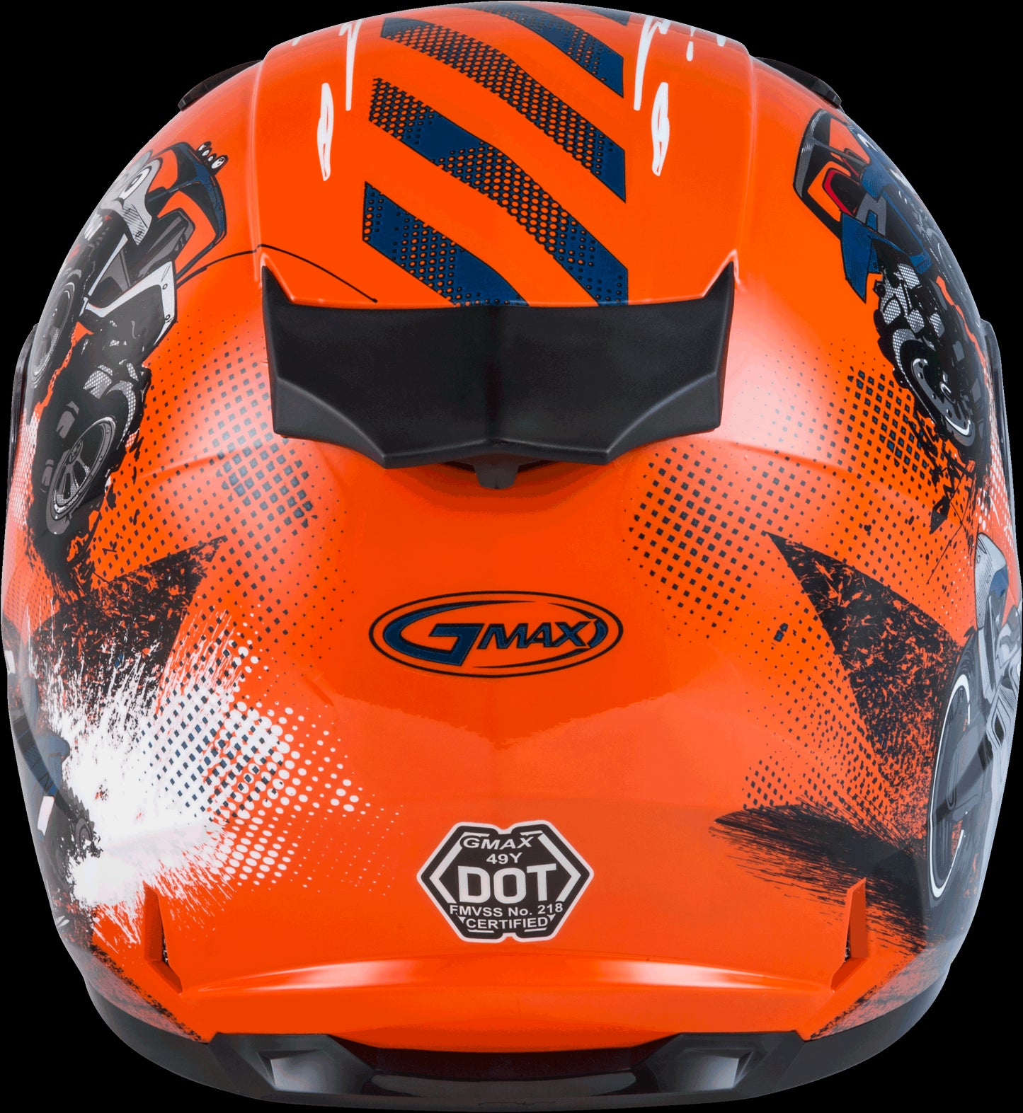 GMAX GM-49Y Beasts Youth Snow Helmet (Orange/Blue/Grey) - Youth Large