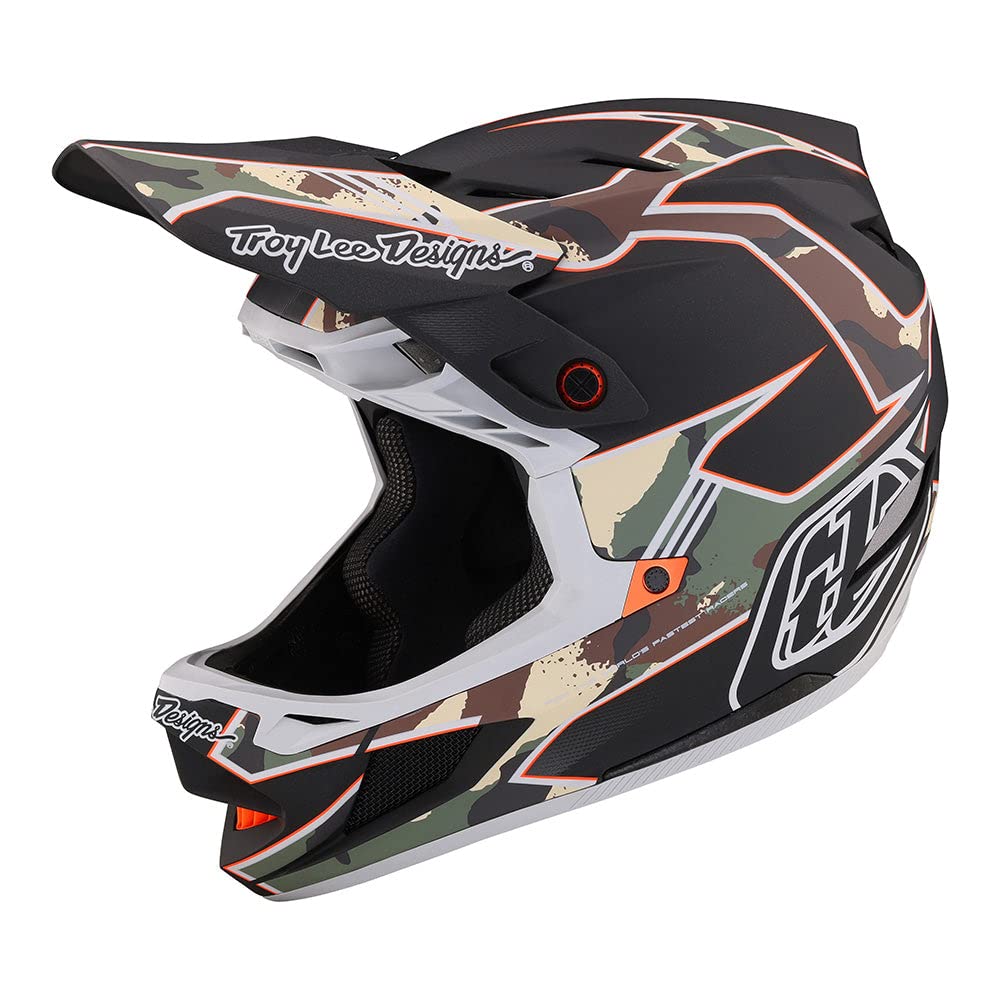 Troy Lee Designs D4 Composite Matrix Camo Full Face Mountain Bike Helmet (Army Green)