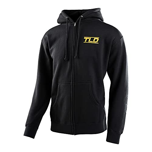 Troy Lee Designs Motocross/Bike Racing Zip Up Hoodie for Men, Speed Logo Black, Small