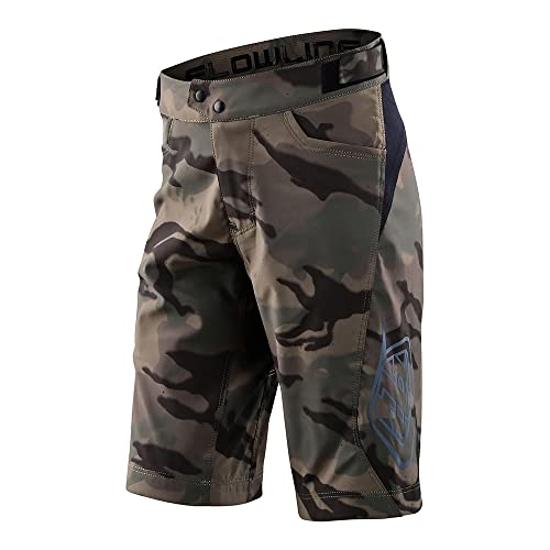 Troy Lee Designs Youth Flowline Cycling Short, No Liner. Mountain Bike, Dirt, Cross Country. Solid Black, 28