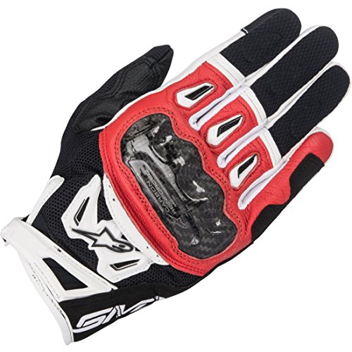 Alpinestars SMX-2 Air Carbon V2 Leather Gloves (Black/Red/White) - 3XL