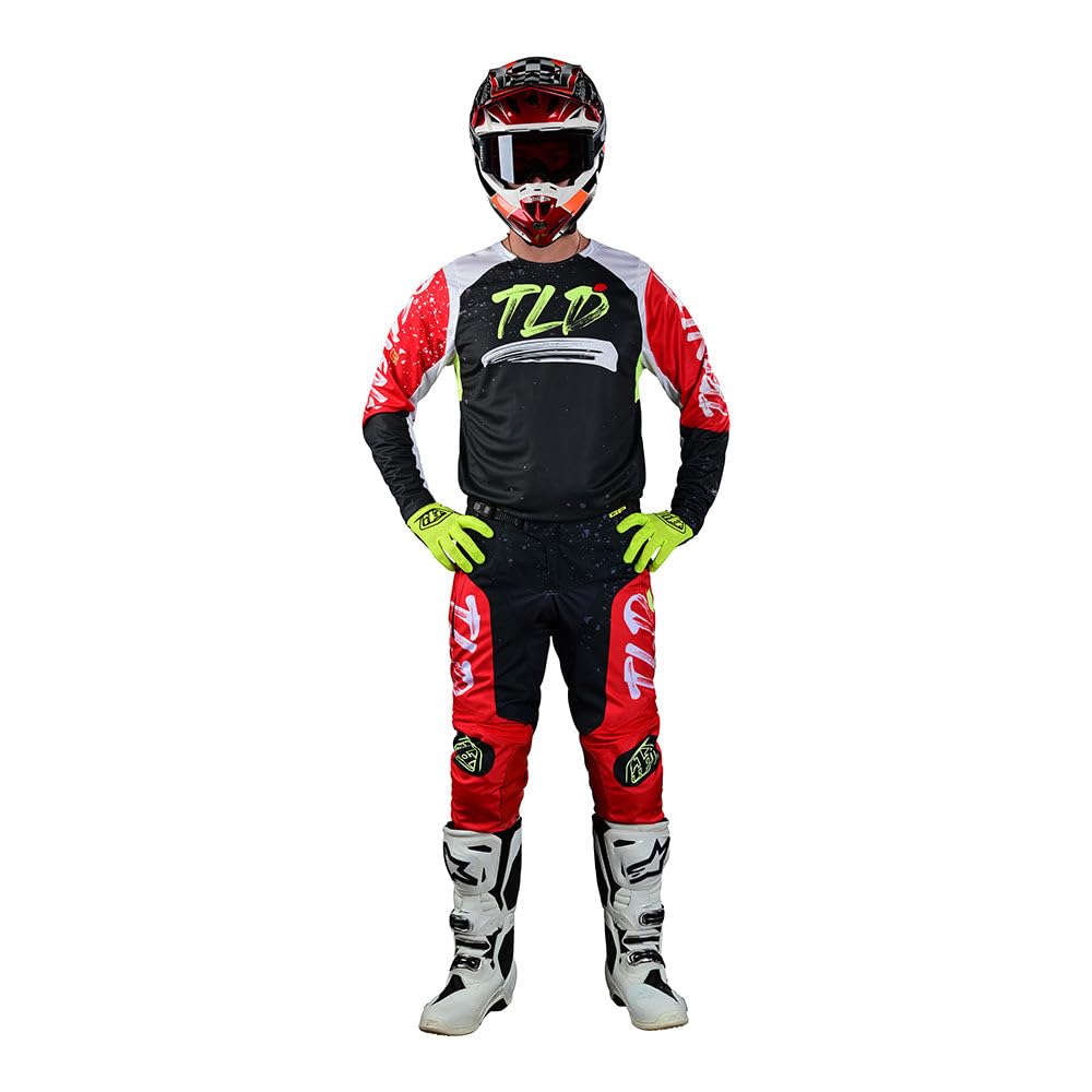 Troy Lee Designs GP Pro Partical Jersey (Black / Glo Red) - Small