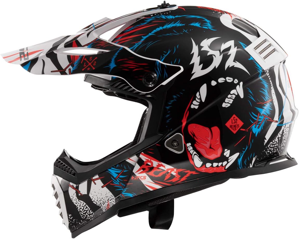 LS2 Gate Youth Beast Full Face Helmet (Black)