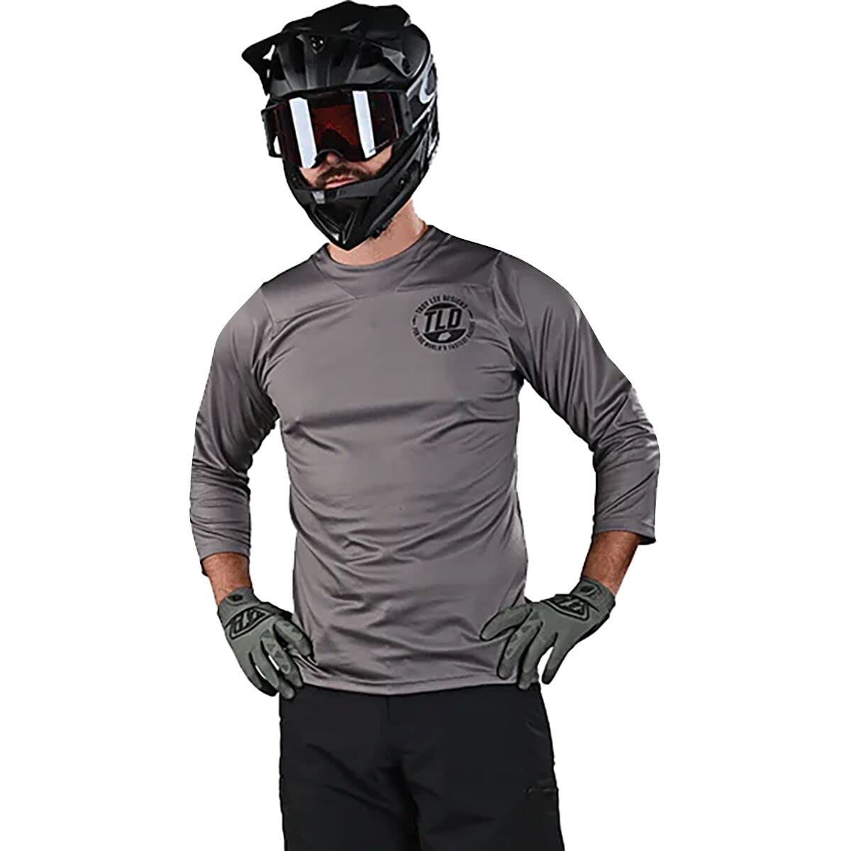 Troy Lee Designs Men's 3/4 Sleeve Ruckus Jersey (Industry) - Charcoal