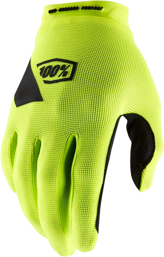 100% RIDECAMP MX Gloves (Fluo Yellow) - Medium