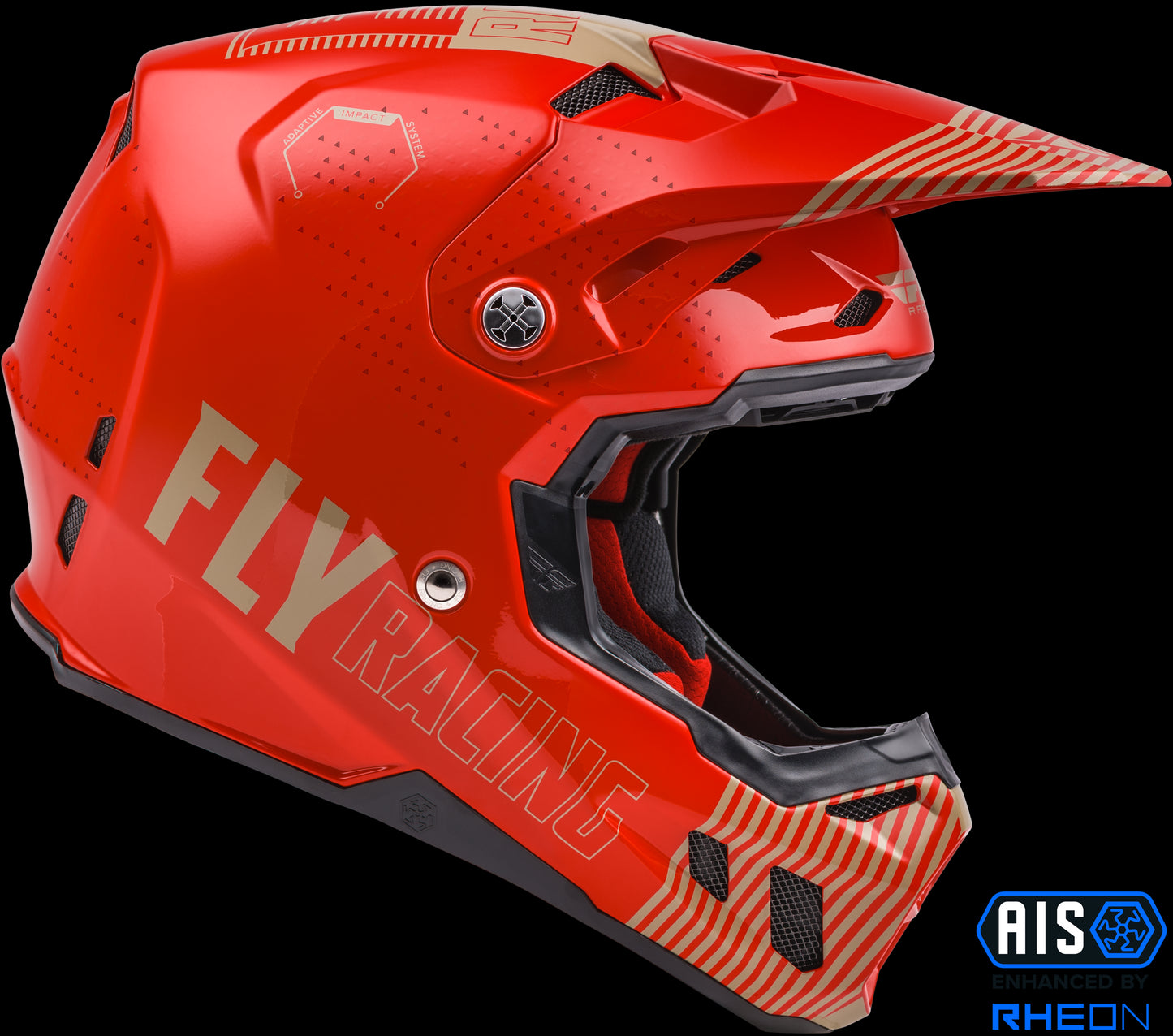 Fly Racing Formula CC Primary Helmet (Red / Khaki) - 2XL