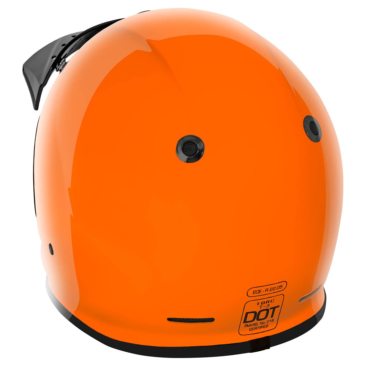 TORC T3 Retro Motorcycle Helmet (Gloss Orange) - Large