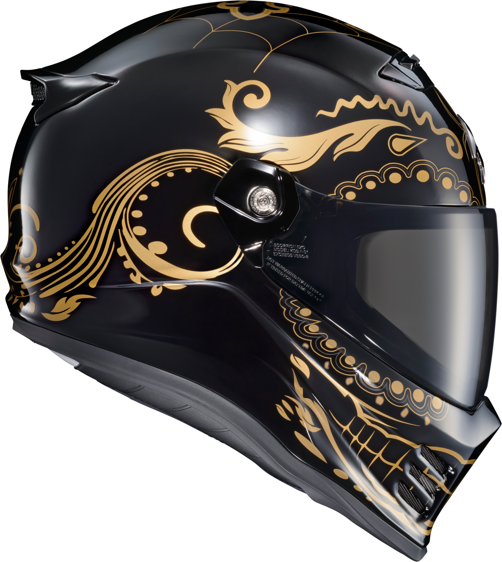 Covert Fx Full Face Helmet El Malo Gold/Gloss Black Xl