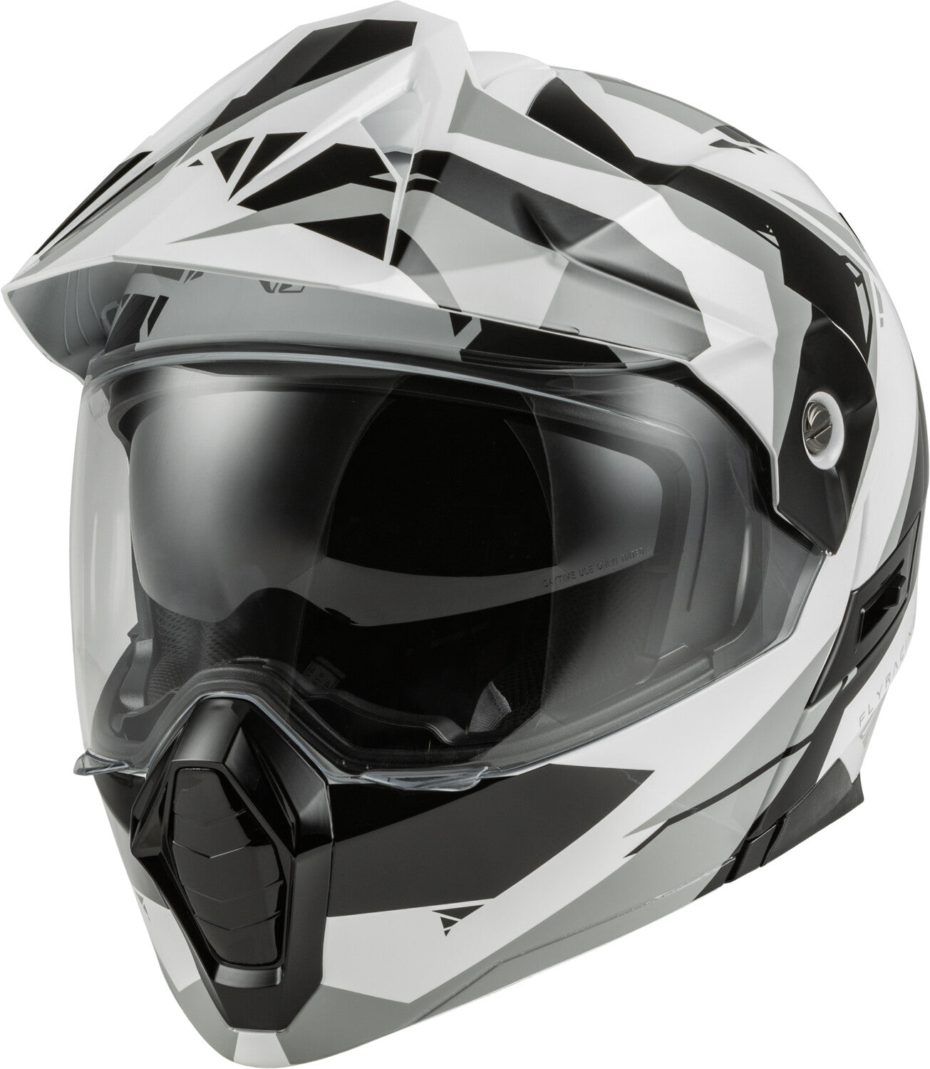 Fly Racing Odyssey Summit Modular Adventure Helmet (Black/White/Grey)