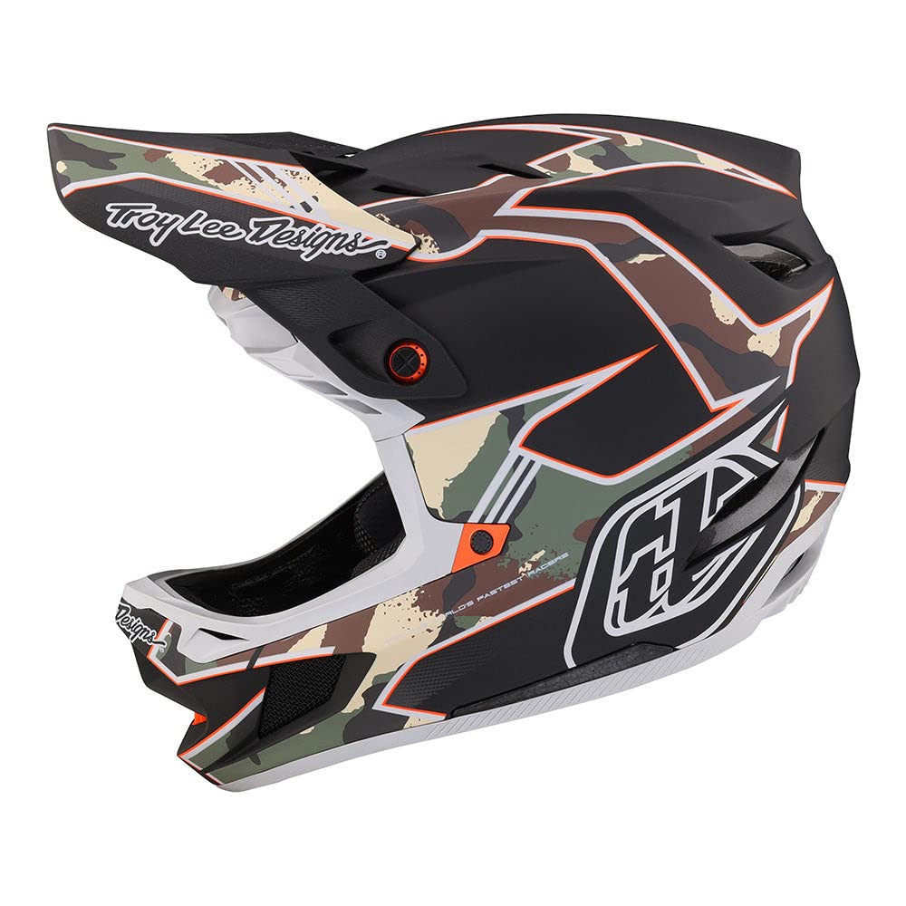 Troy Lee Designs D4 Composite Matrix Camo Full Face Mountain Bike Helmet (Army Green)