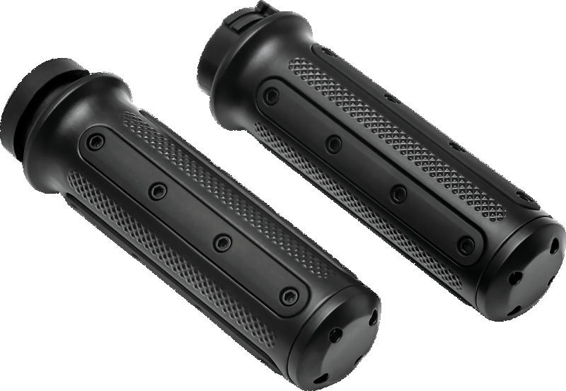 Kuryakyn Heavy Industry Grips Dual Cable Black