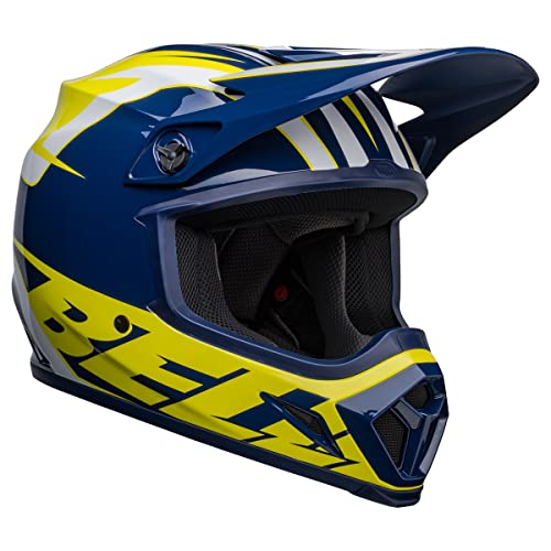 Bell MX-9 MIPS Helmet (Spark Gloss Blue/Yellow - Medium)