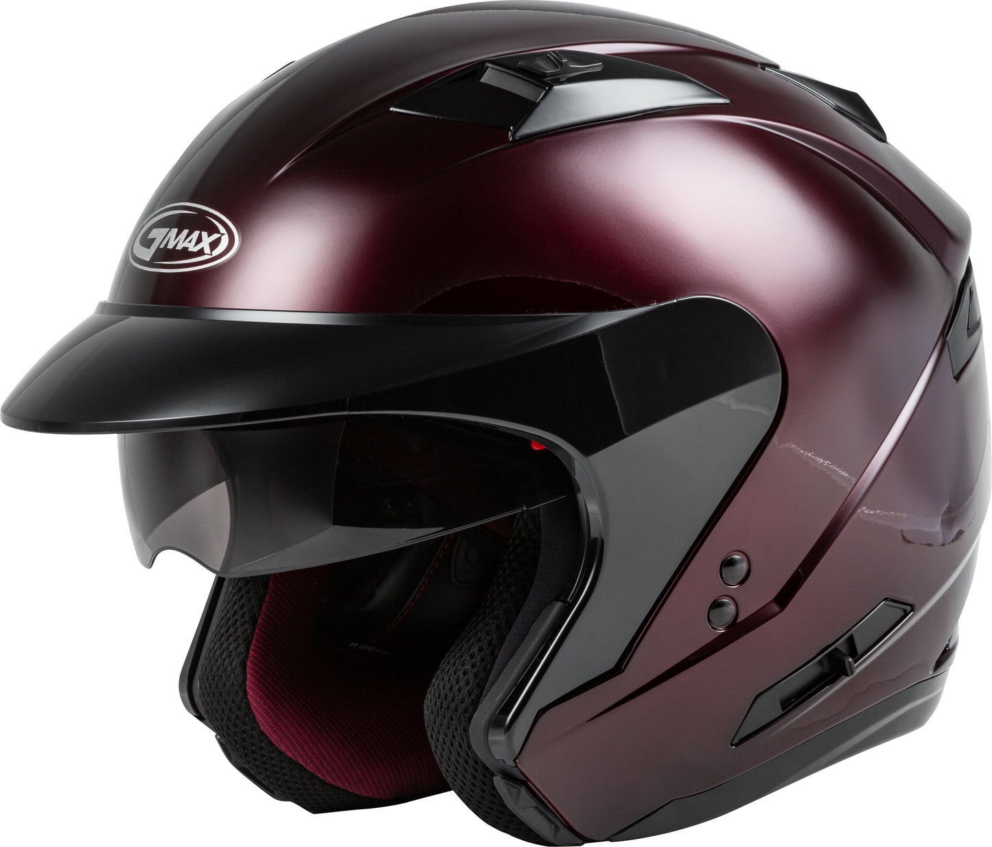 GMAX OF-77 Open-Face Motorcycle Helmet (Wine) - Medium