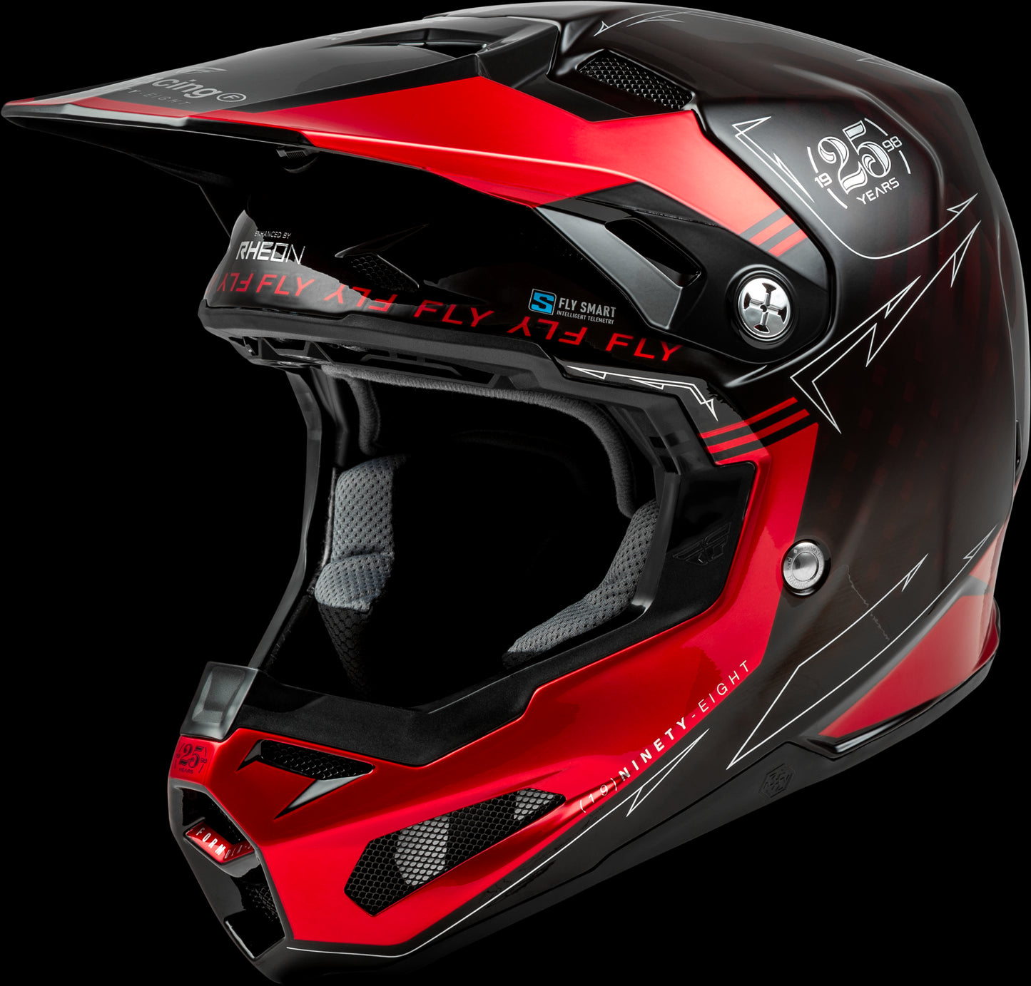 Fly Racing Formula S Legacy Carbon Helmet (Red Carbon/Black)