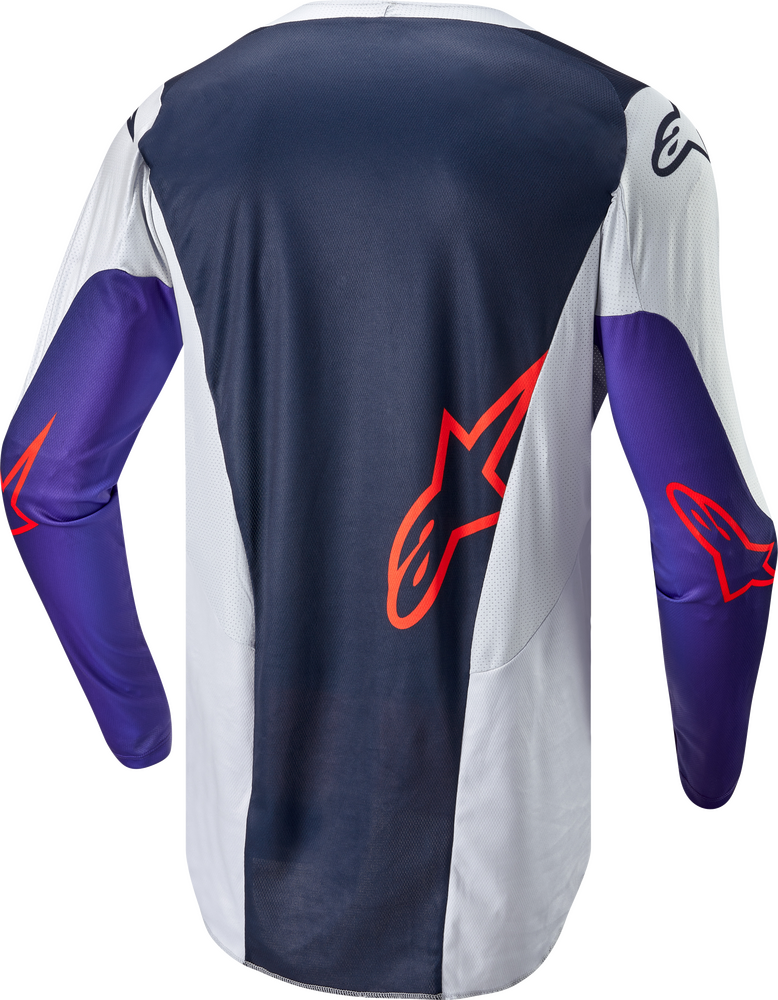 Alpinestars Men's Racer Hoen MX Jersey (Light Grey/Hot Orange/Black) - Small