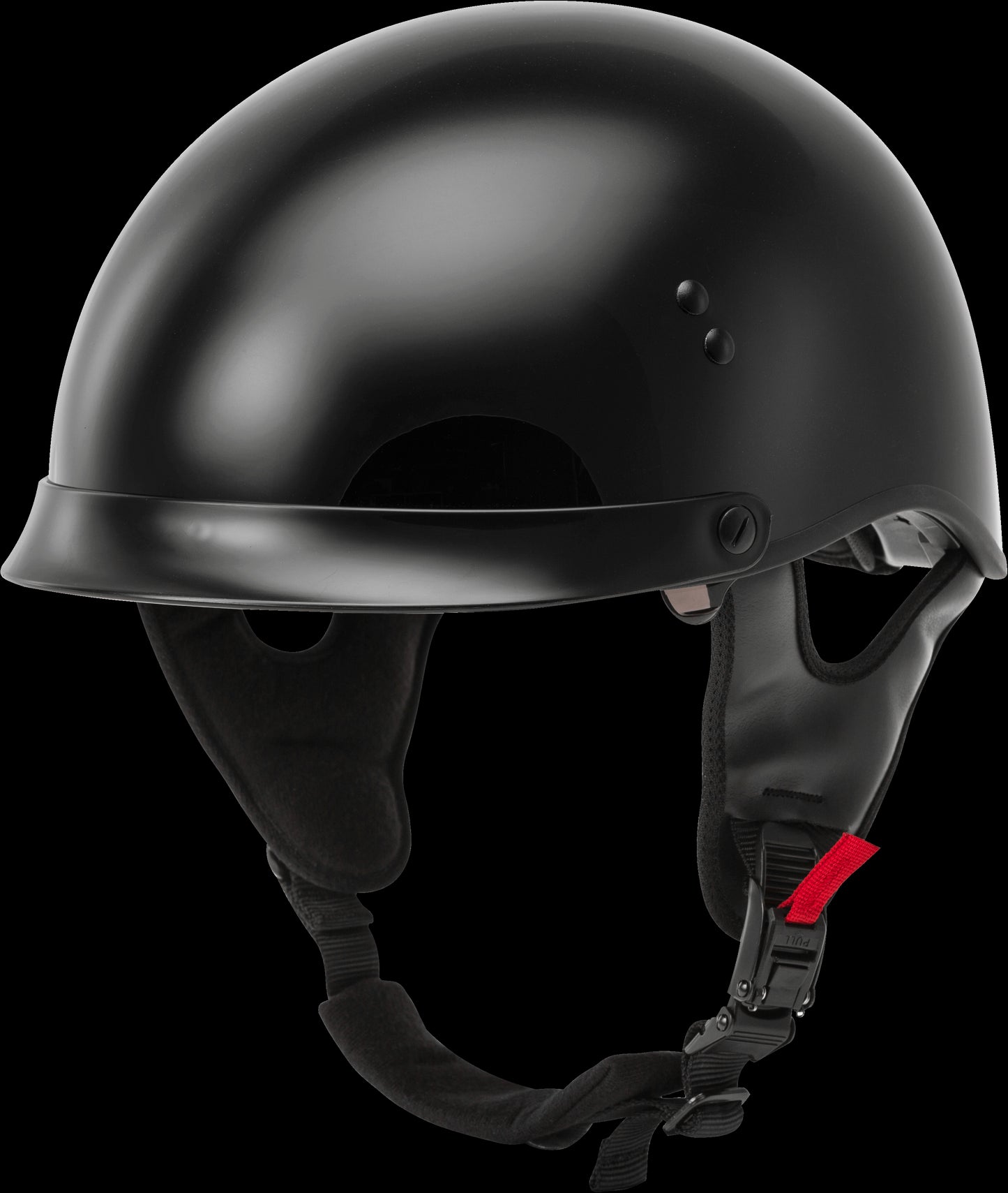 GMAX HH-65 Full Dressed Half Helmet (Black) - Large