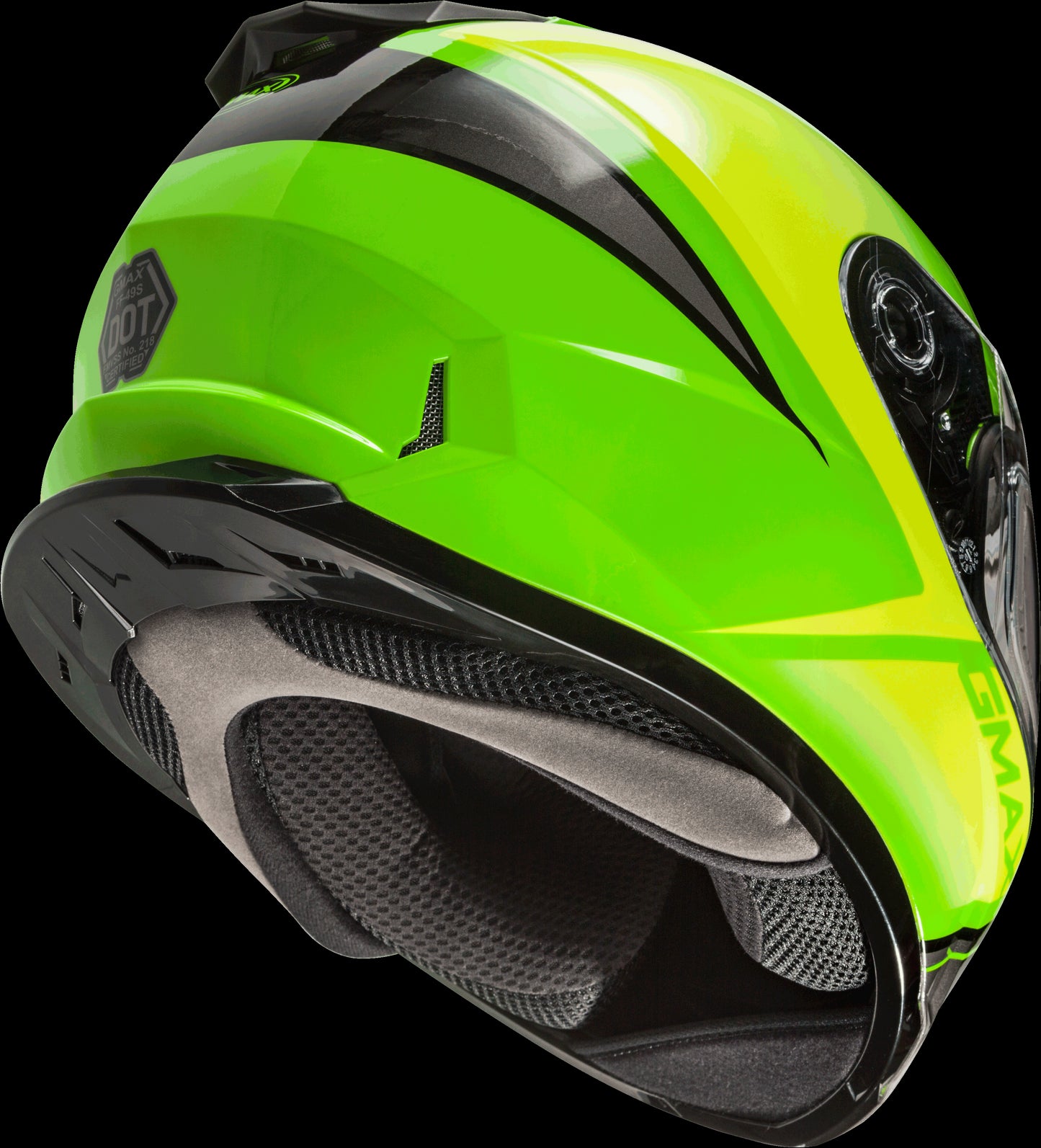 GMAX FF-49S Hail Snow Helmet (Neon Green/Hi-Vis/Black)