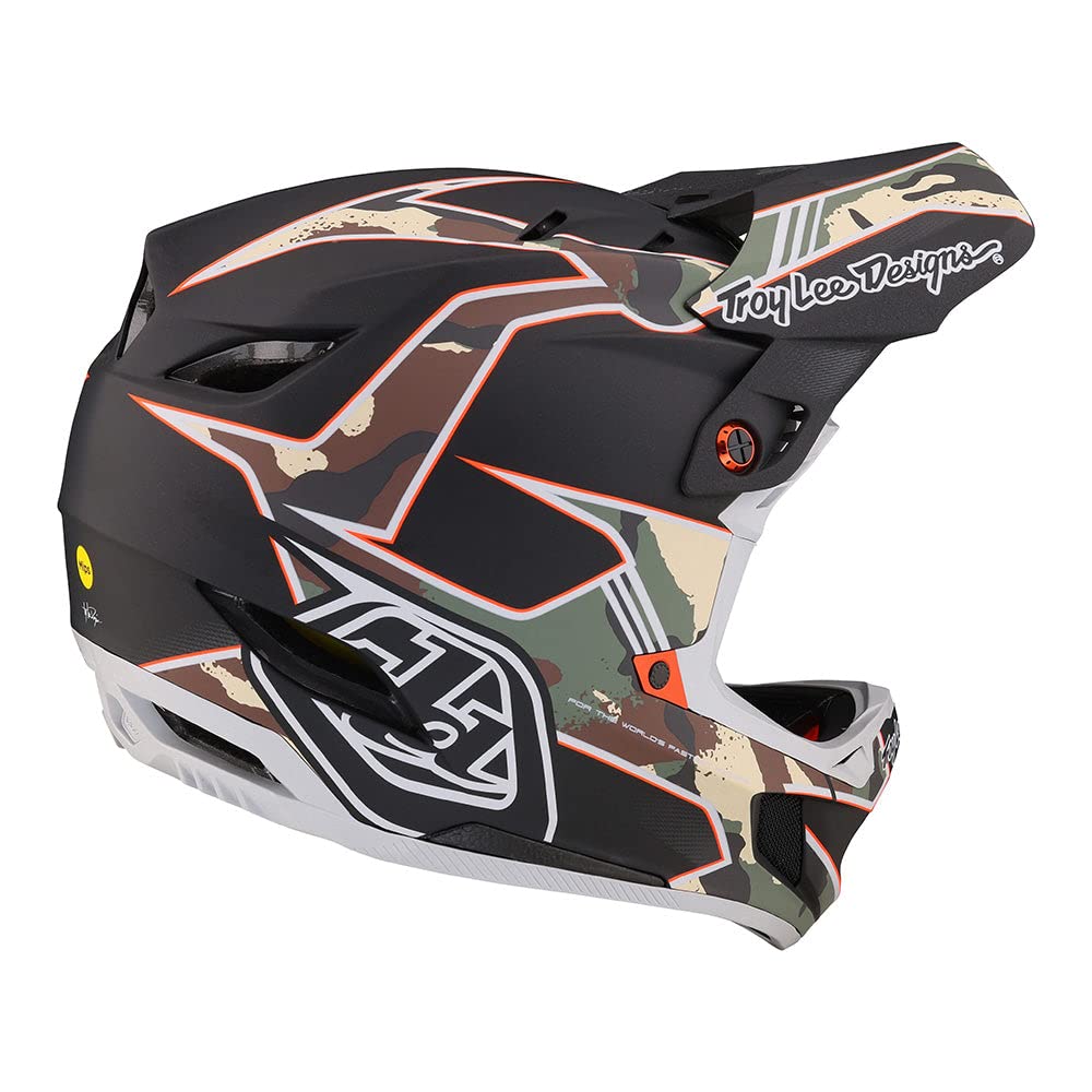 Troy Lee Designs D4 Composite Matrix Camo Full Face Mountain Bike Helmet (Army Green)