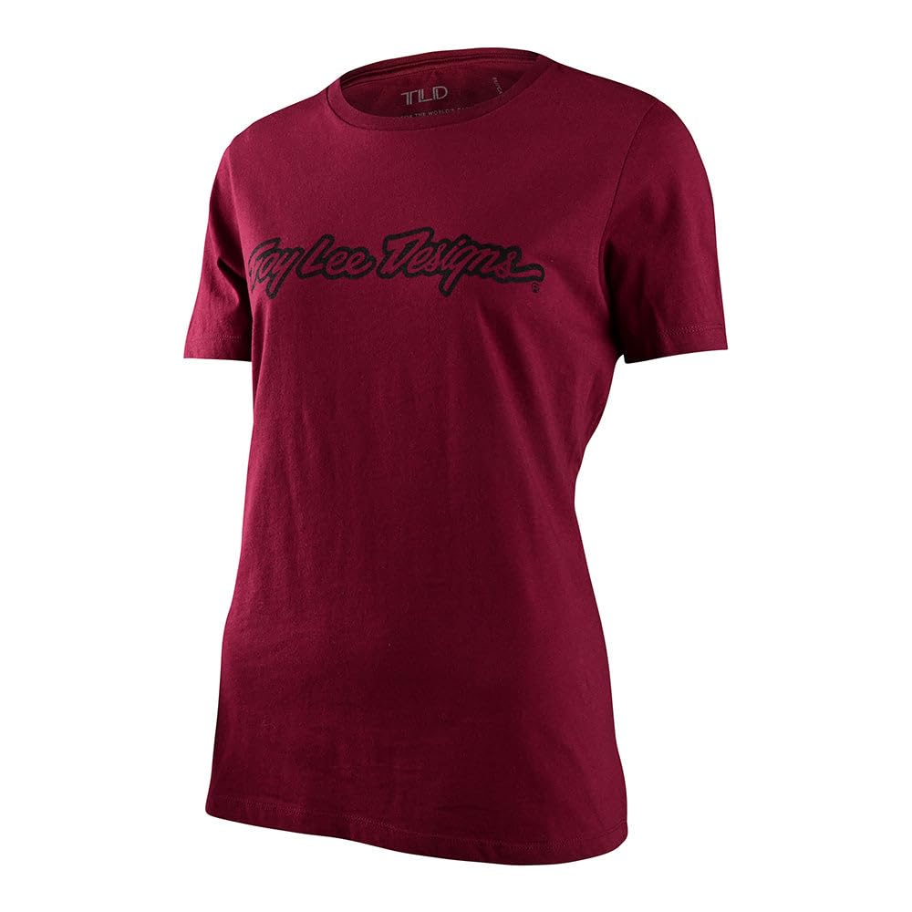 Troy Lee Designs Womens Short Sleeve, Signature Maroon, Small