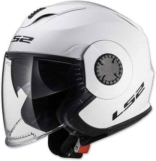 LS2 Helmets Open Face Verso Helmet (Glossy White) - 2XL