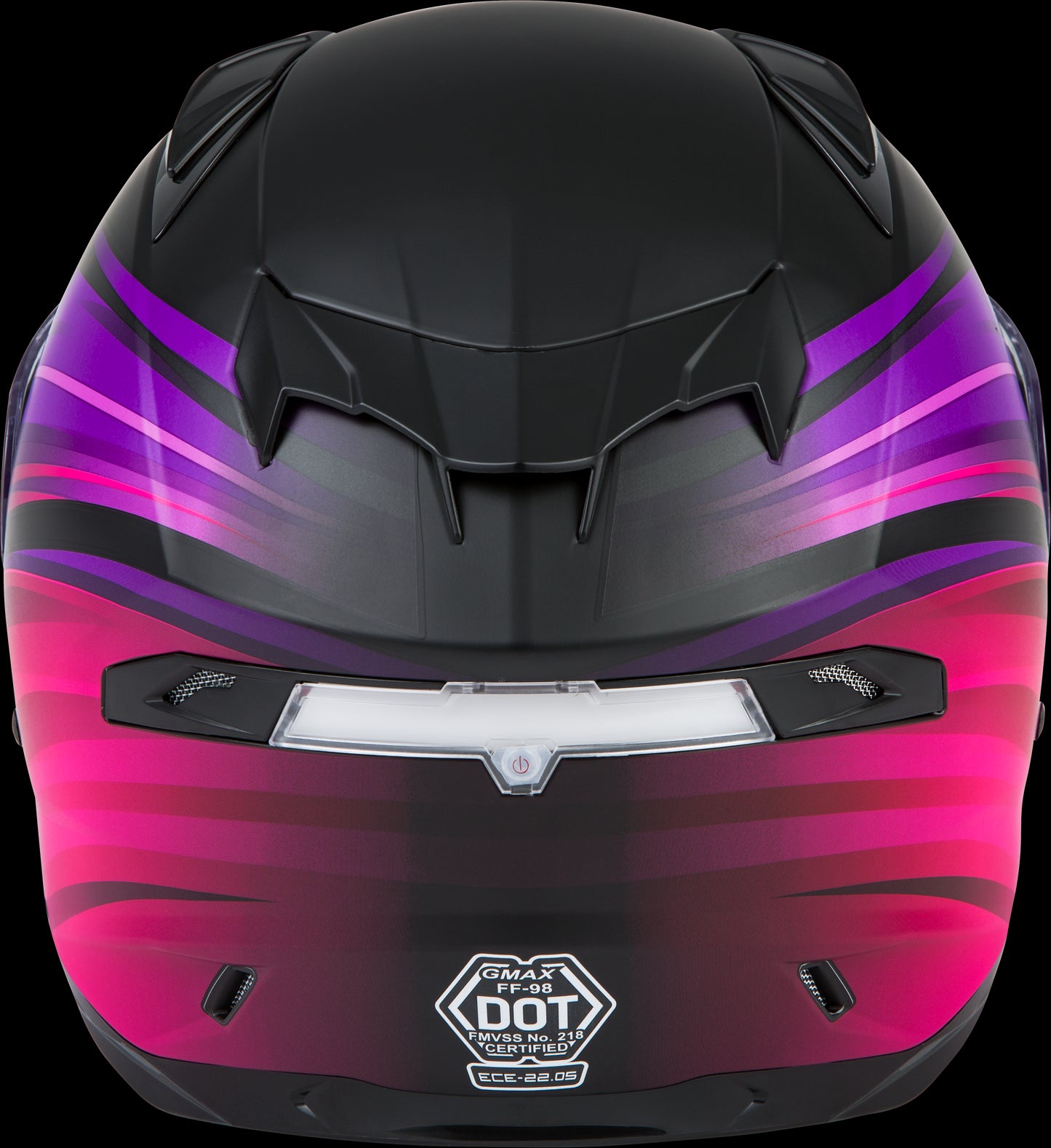 GMAX FF-98 Osmosis Motorcycle Helmet (Black/Purple/Red) - XL