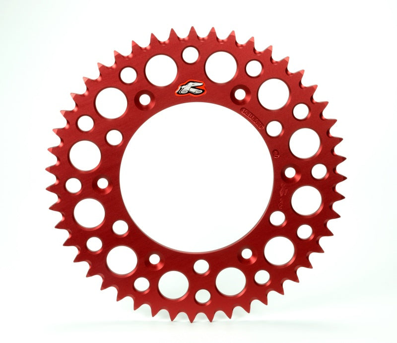 Renthal 03-07 Honda CR 85R/ 07-09/12-14 CRF 150R Rear Grooved Sprocket - Red 420-50P Teeth