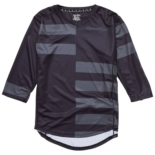 Troy Lee Designs Womens 3/4 Sleeve Mischief Jersey (Split Stripe Black)