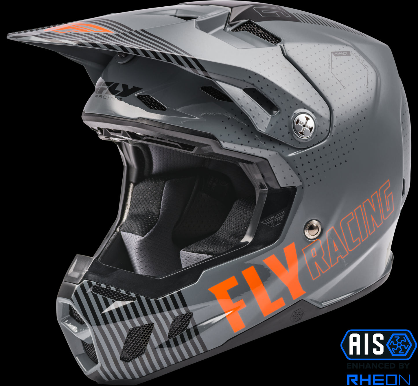 Fly Racing Formula CC Primary Helmet (Grey / Orange) - Youth Large