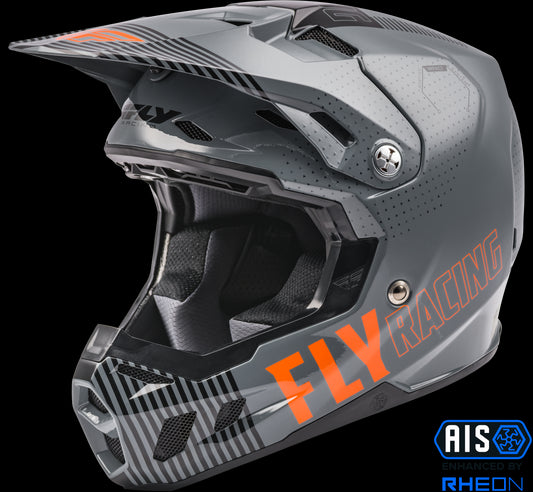 Fly Racing Formula CC Primary Helmet (Grey / Orange) - Youth Large