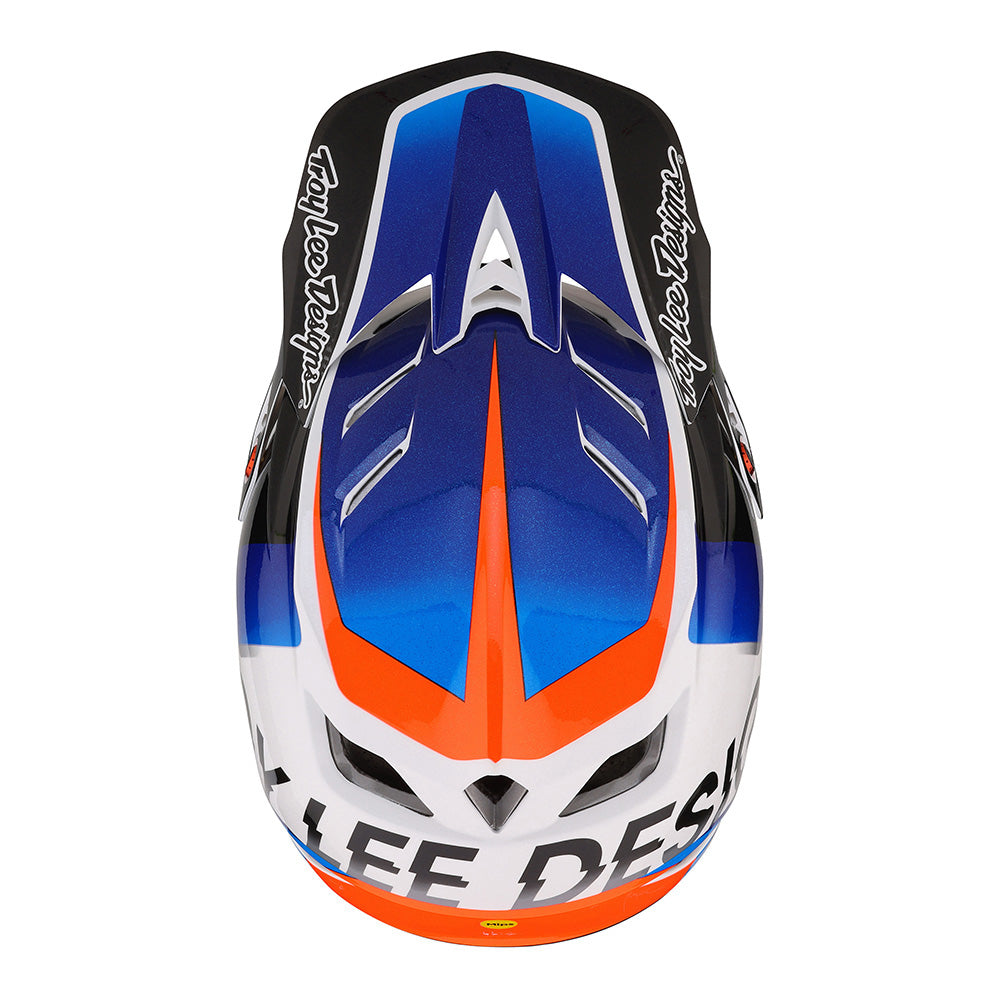 Troy Lee Designs D4 Composite Qualifier Mountain Bike Helmet (White / Blue)