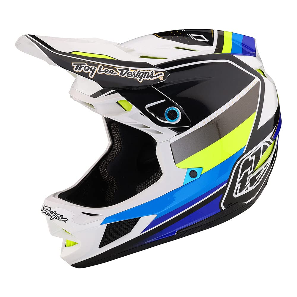 Troy Lee Designs D4 Composite Reverb Full Face Mountain Bike Helmet (White/Blue)