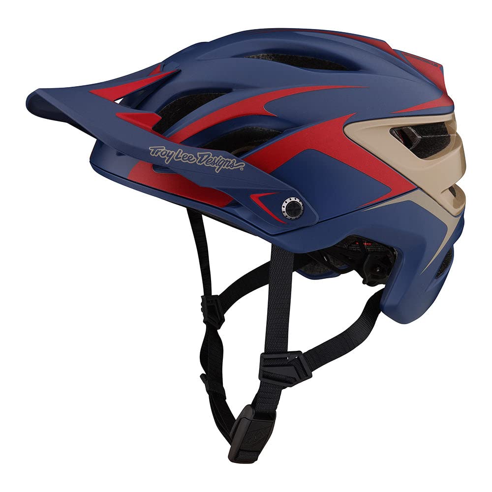 Troy Lee Designs A3 Fang Adult Bicycle Helmet w/ MIPS (Dark Blue/Burgundy) - XS/Small