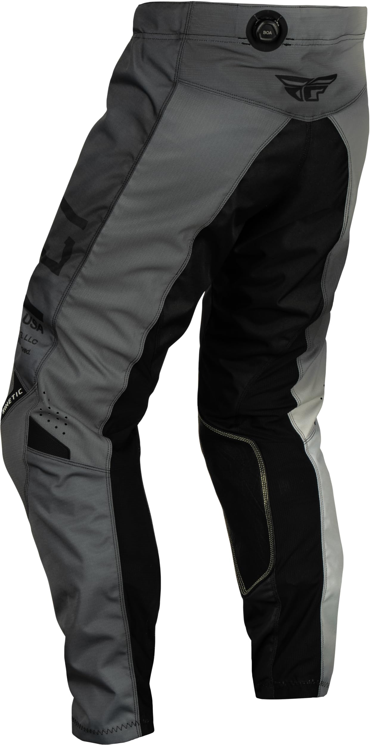 Fly Racing 2024 Youth Kinetic Prodigy Pants (Black/Light Grey) - Size 18