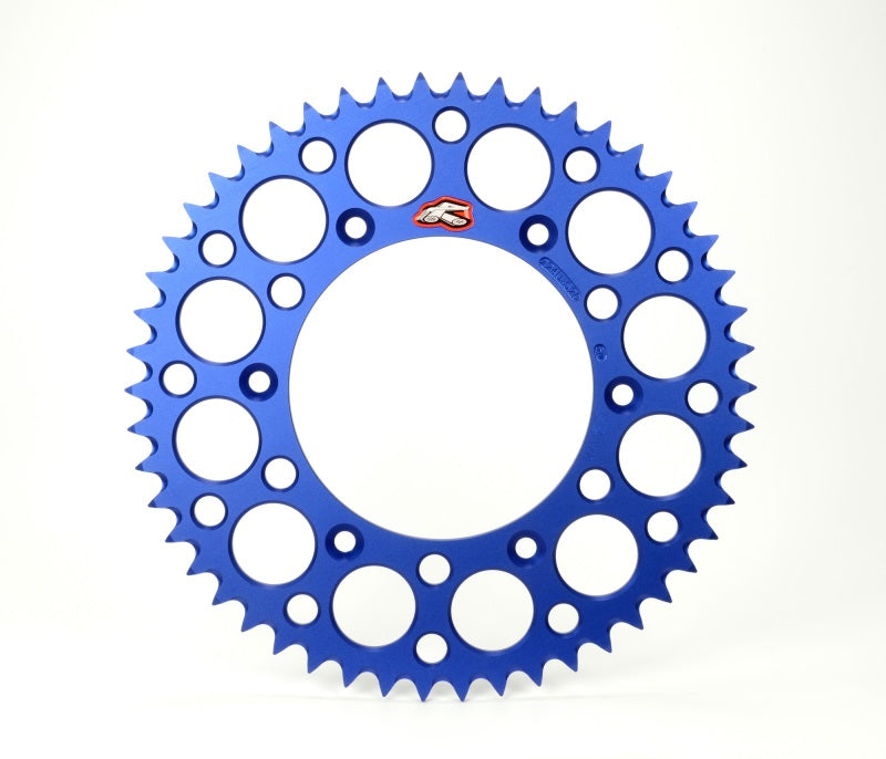 Renthal 18-23 Yamaha YX65 Rear Grooved Sprocket - Blue 420-47P Teeth