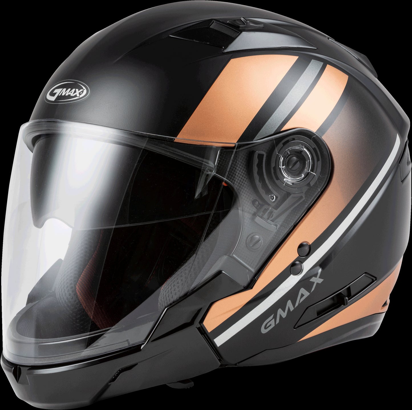 GMAX OF-77 Reform Open-Face Helmet (Matte Black/Copper/Silver) - Medium