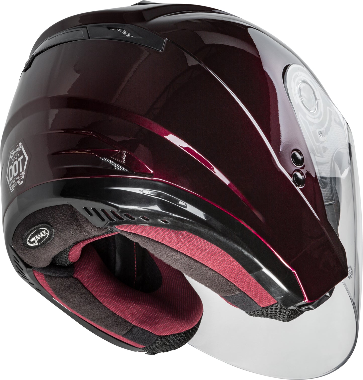 GMAX OF-77 Open-Face Motorcycle Helmet (Wine) - Medium