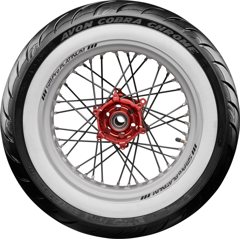 Avon Cobra Chrome AV92 White Sidewall Rear Tire - MT90B16 74H