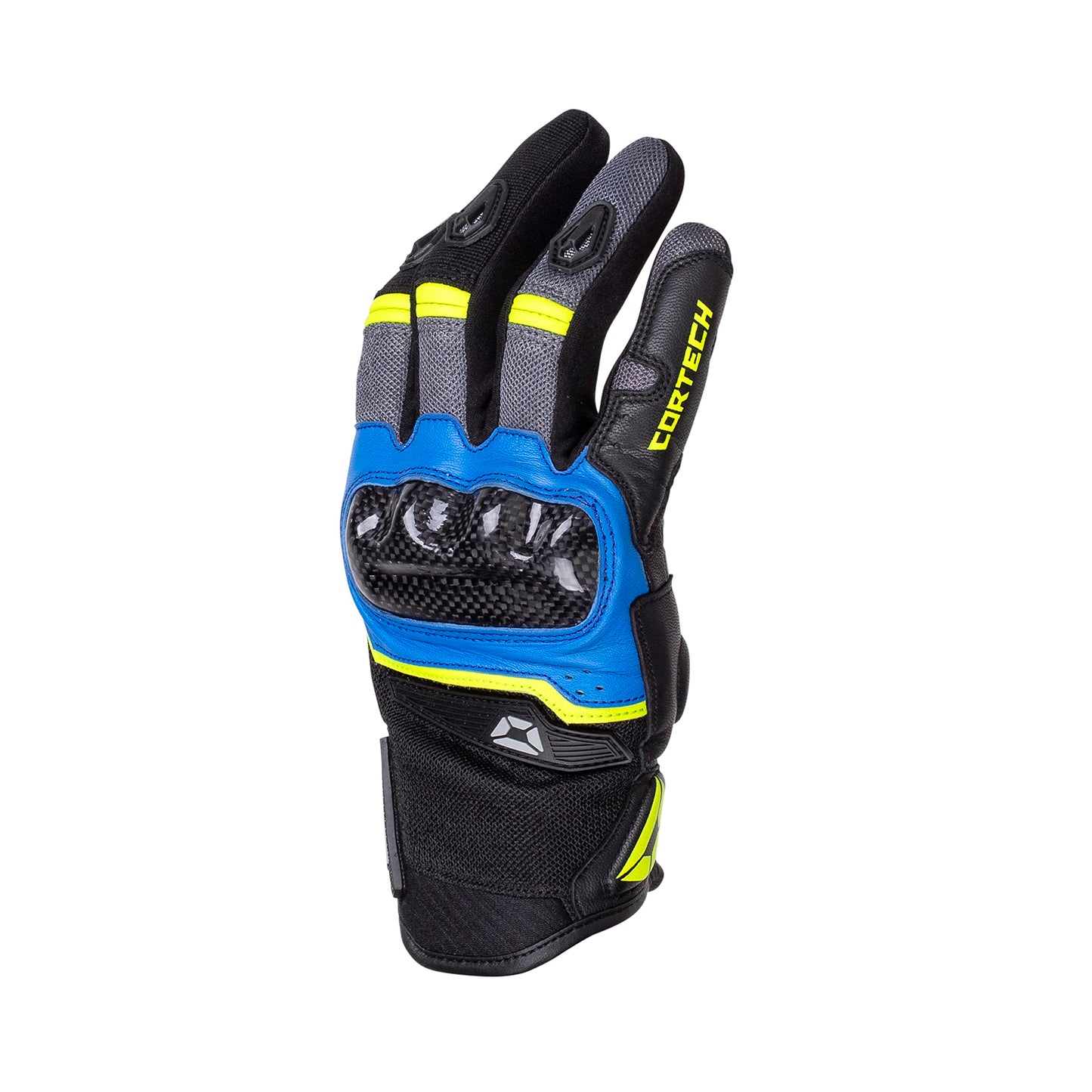 Cortech Sonic-Flo Motorcycle Gloves (Blue/Hi-Viz) - XXL