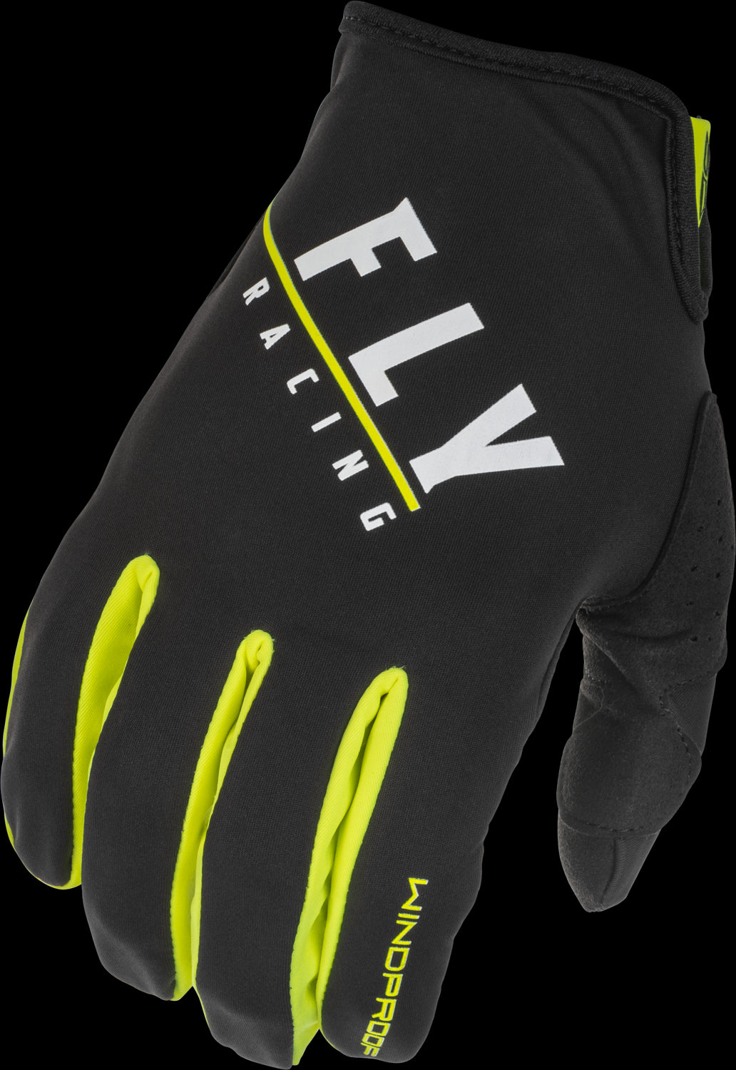 Fly Racing Windproof Lite Gloves (Black/Hi-Vis) - 3XL