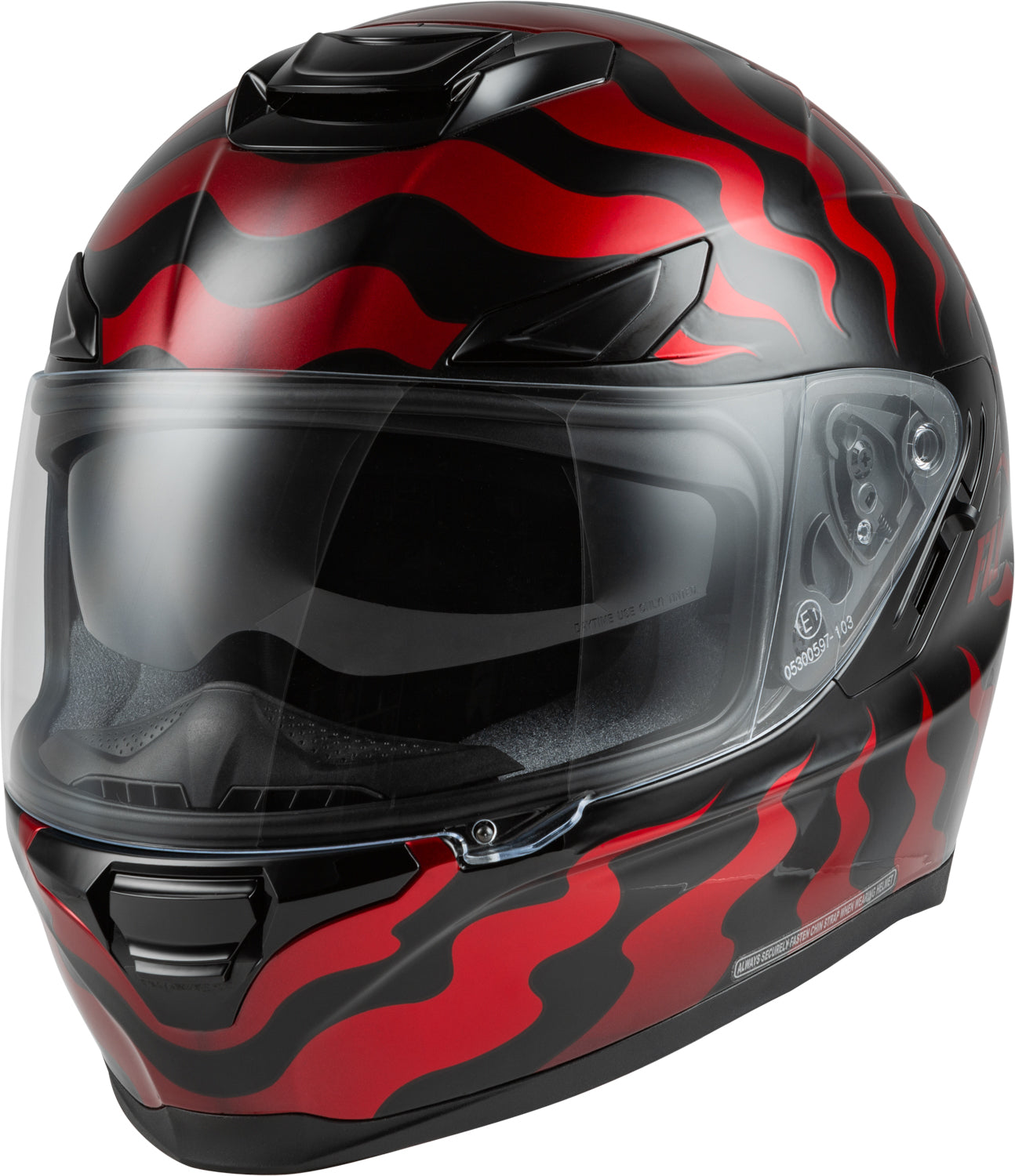 Fly Racing Sentinel Venom Street Motorcycle Helmet (Red / Black)