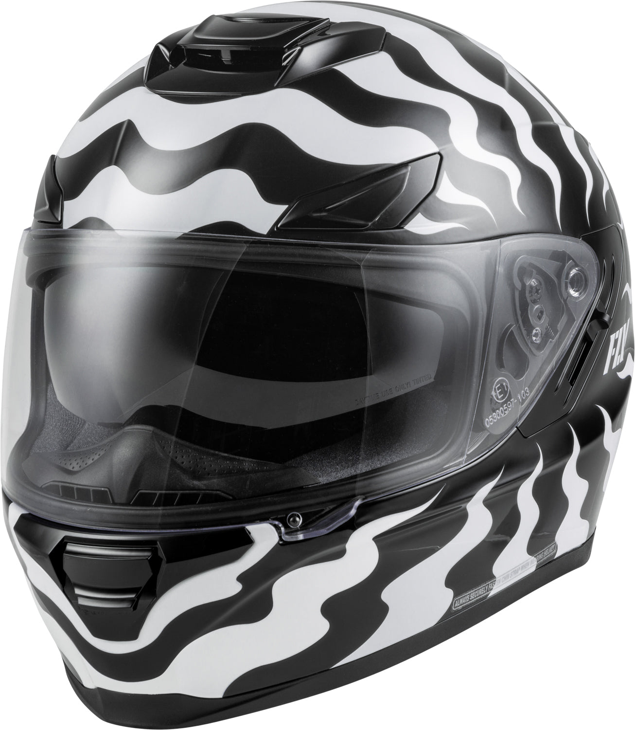 Fly Racing Sentinel Venom Street Motorcycle Helmet (White / Black)