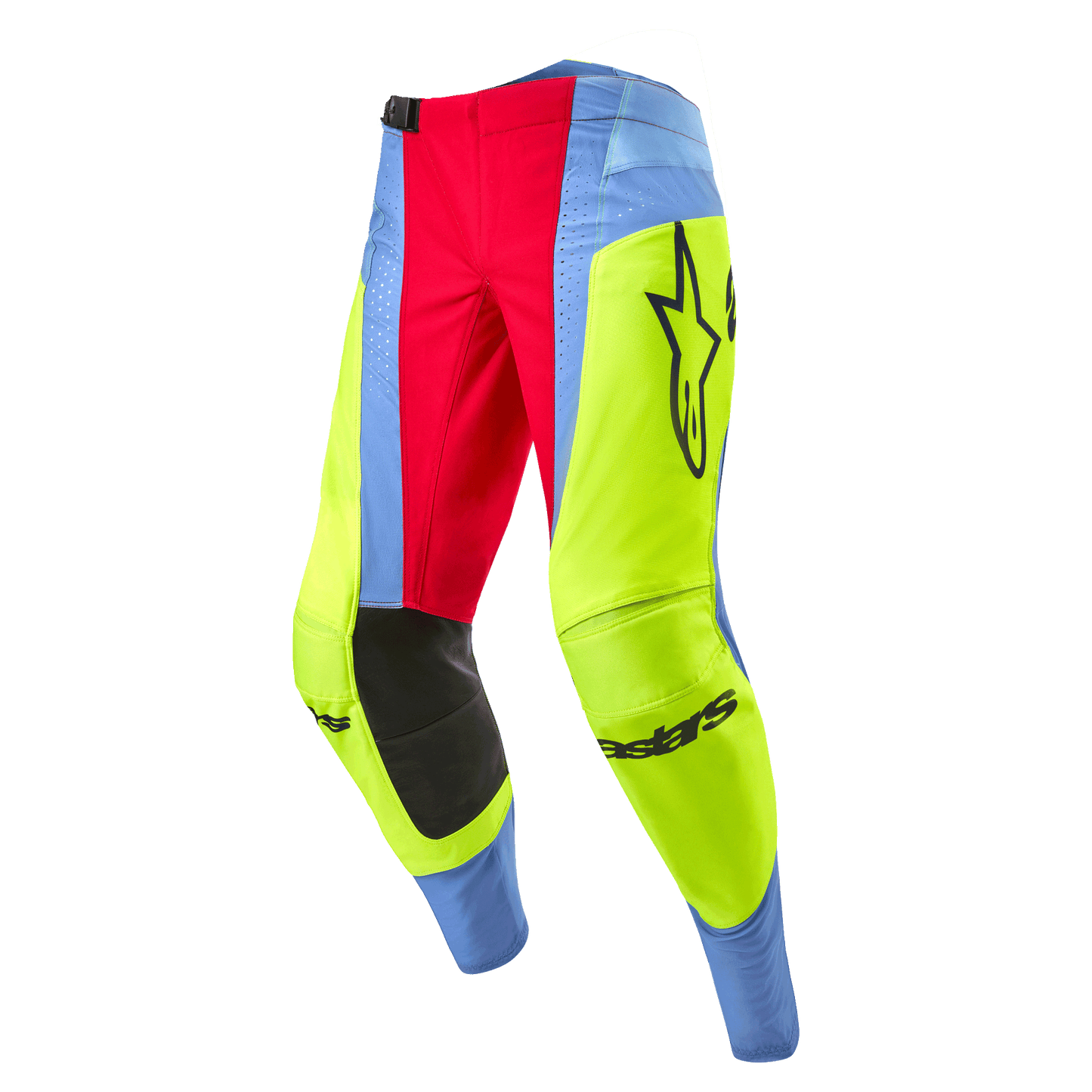 Alpinestars Men's Techstar Ocuri MX Pants (Light Blue/Yellow Fluo/Red Berry)