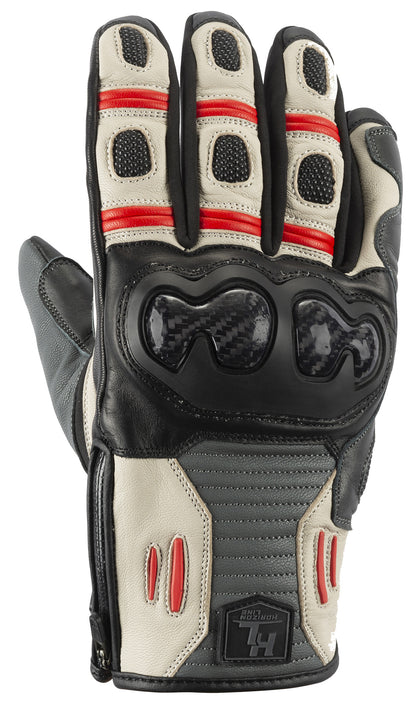 Tourmaster Trailbreak Leather Motorcycle Gloves (Sand/Gray)