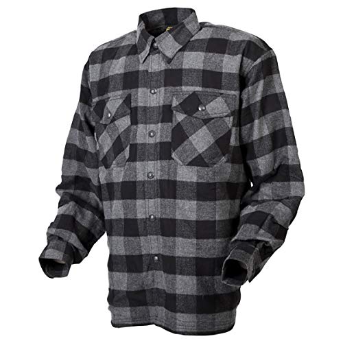 ScorpionEXO Covert Men's Long Sleeve Motorcycle Flannel (Black/Grey) - 4XL