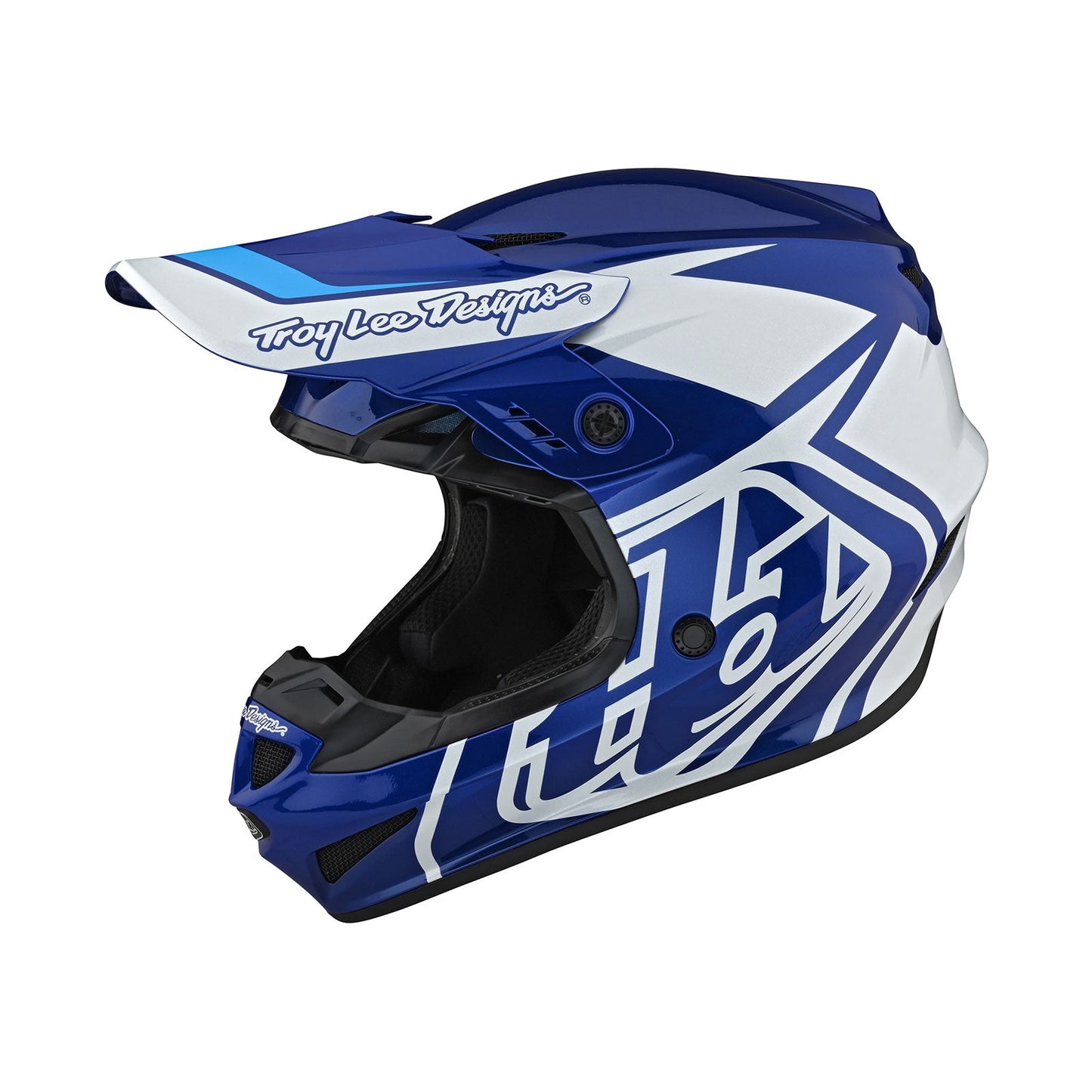 Troy Lee Designs GP Overload Adult Motocross Helmet - (Blue/White)